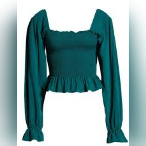 meraki Tops - Meraki Teal Green Blouse